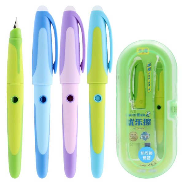 Stylo plume effaçable  bleu cristal