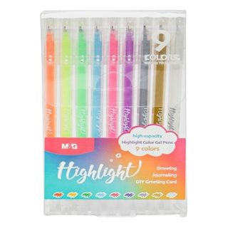 Stylo Gel 0.6mm  9 couleurs