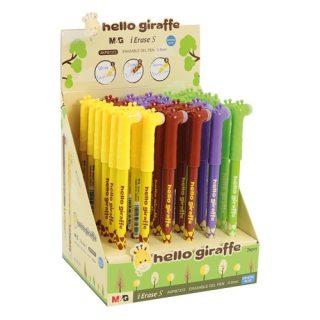 Stylo Gel effaçable  C-Bleu giraffe