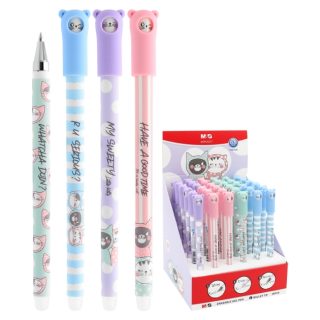 Stylo gel effaçable cat  cristal 0,5mm B/N
