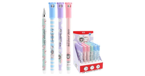 Stylo gel effaçable cat  cristal 0,5mm B/N