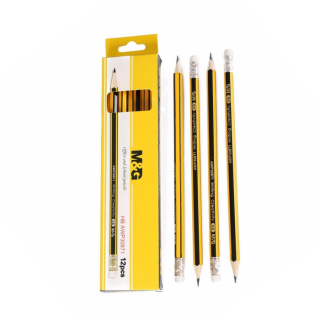 Crayon hex. HB  avec Gomme