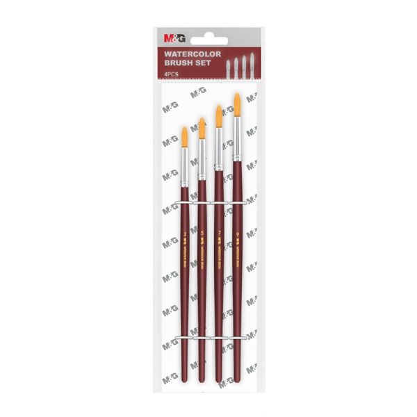 Paquet de pinceau  peint à l’eau 4pcs