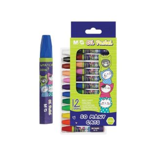 Crayon à cire hex  pastel 12clrs