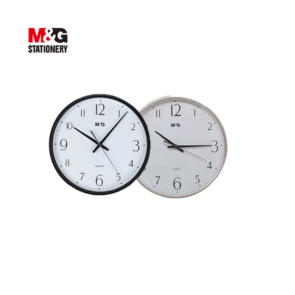 Montre murale ronde 11" Noir/Gold