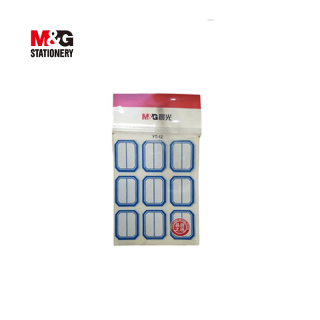 Etiquette rouge et bleu 9'x10'