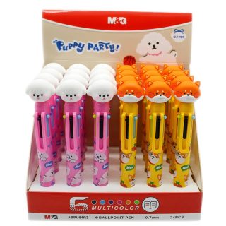 Stylo à bille six couleurs 0,7