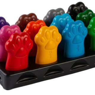 Crayon à cire pieds de chat 12clrs