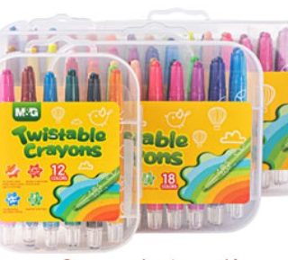 Crayon à cire torsadé