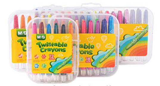 Crayon à cire torsadé