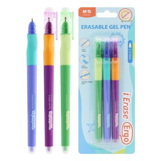 Stylo gel effagable  0.7 mm bleu cristal