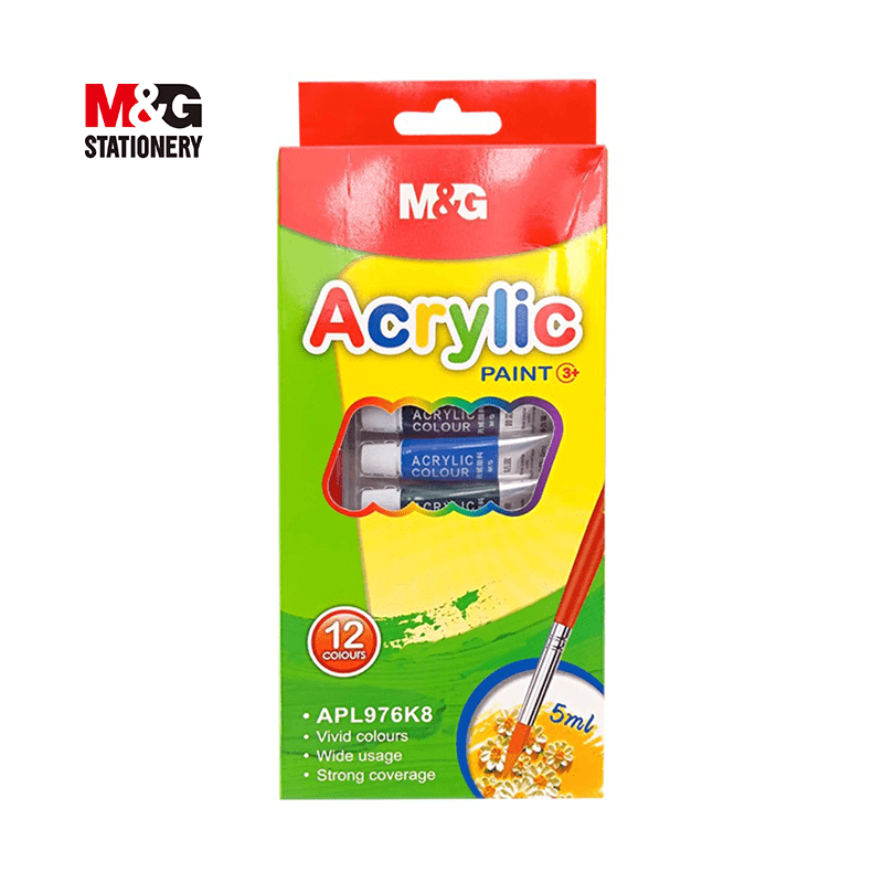 Peinture acrylique 12 couleurs-5 ml