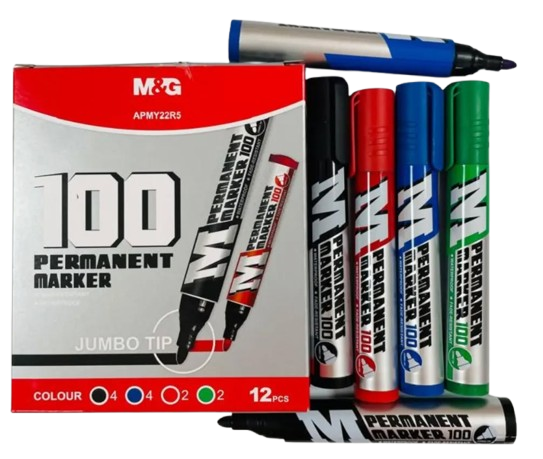 Marqueur Permanent BR jumbo 4CLRS12p