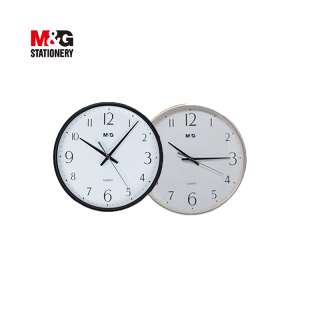 Montre murale ronde 11" Noir/Gold