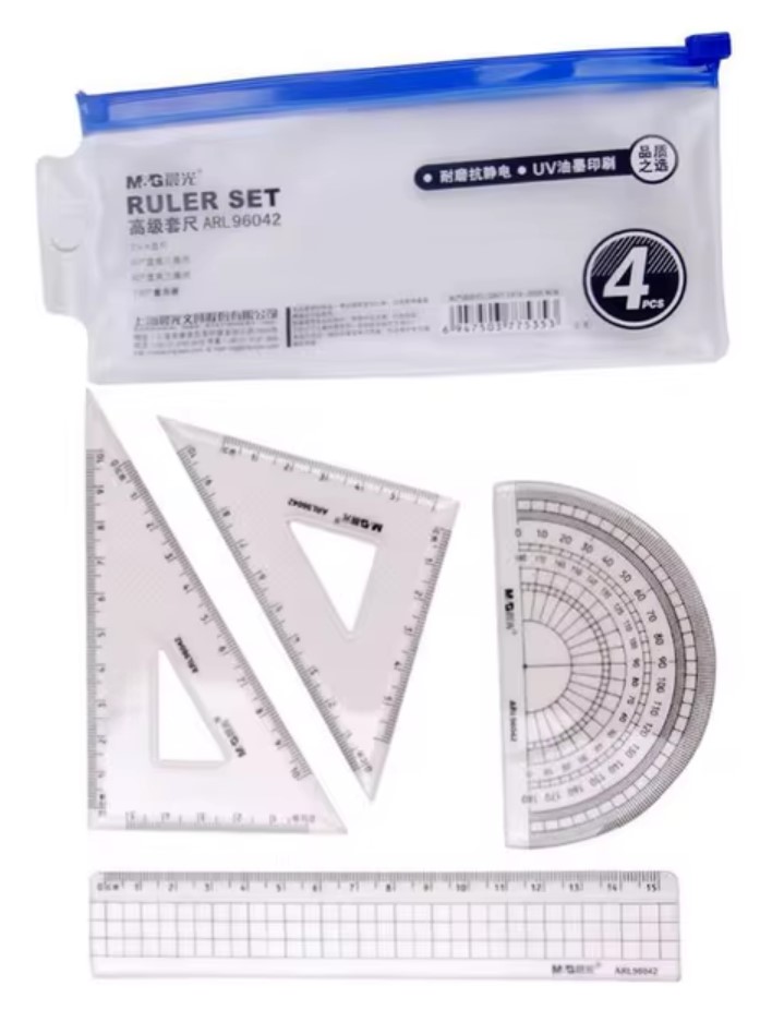Set de dessin géometrique 4pcs