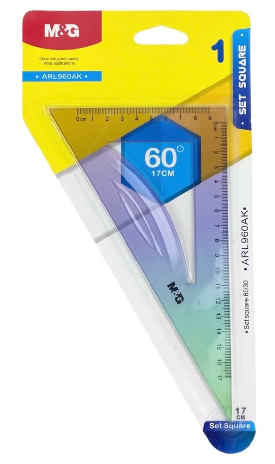 Equerres 17cm 60°/30°