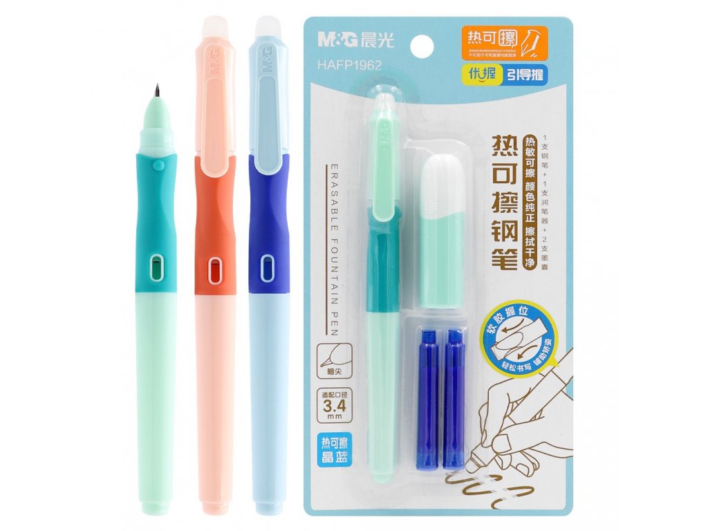 Stylo plume effaçable N/B/BCristal