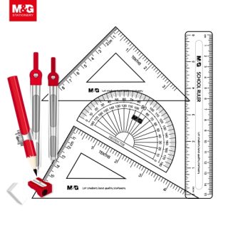 Set de dessin  géometrique bte metal