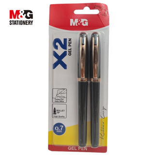 Stylo gel bleu X2 *2pcs 0,7